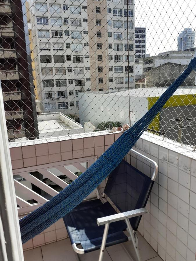 Apartamento Vento E Mar - 2 Quartos Com Sacada Na Quadra Da Praia Do Gonzaga Santos  Exterior foto